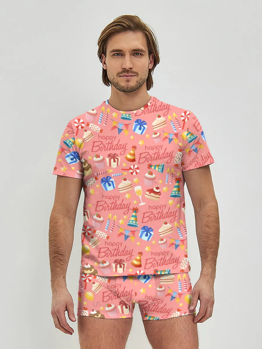 Мужские трусы с футболкой / Happy Birthday