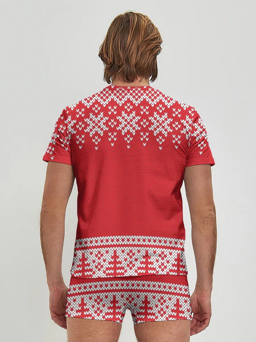 Мужские трусы с футболкой / Зимний лес