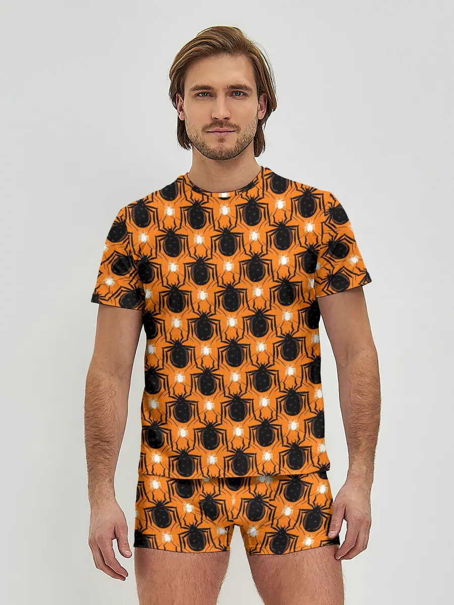 Мужские трусы с футболкой / Пауки