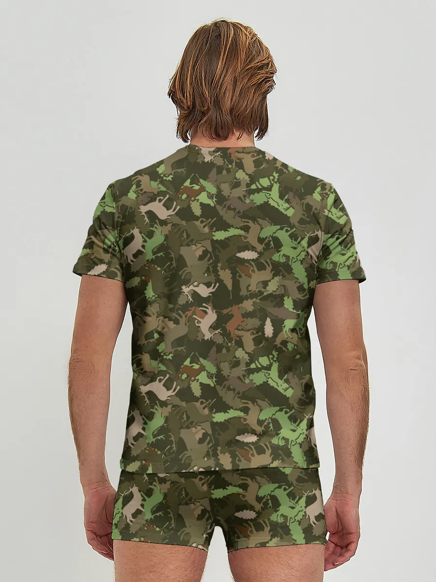 Мужские трусы с футболкой / Лоси в дубовом лесу