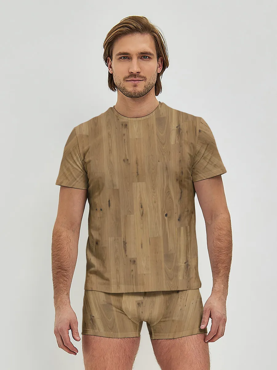 Мужские трусы с футболкой / Камуфляж линолеум