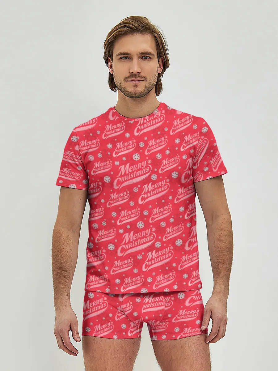 Мужские трусы с футболкой / Merry Christmas