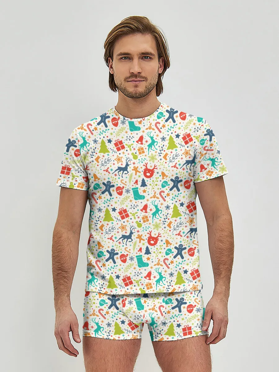 Мужские трусы с футболкой / Символика Нового Года