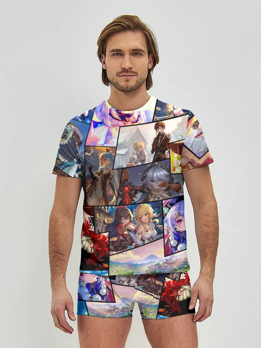Мужские трусы с футболкой / Геншин импакт, персонажи