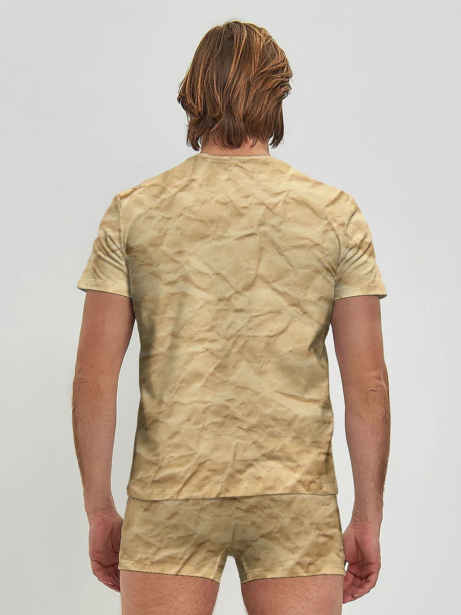 Мужские трусы с футболкой / БУМАЖНАЯ ТЕКСТУРА