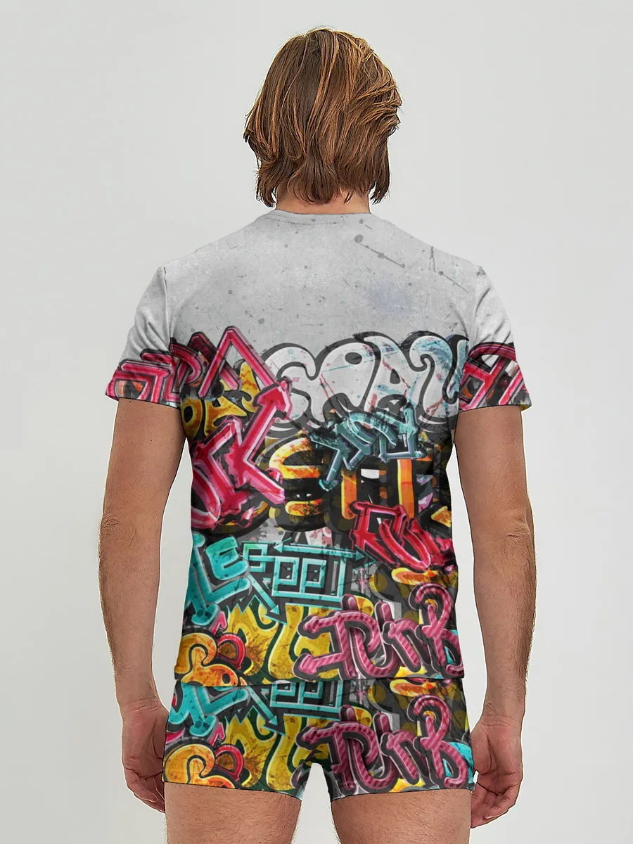 Мужские трусы с футболкой / Graffiti on the wall