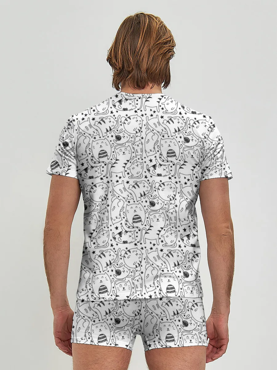 Мужские трусы с футболкой / котики и кошки