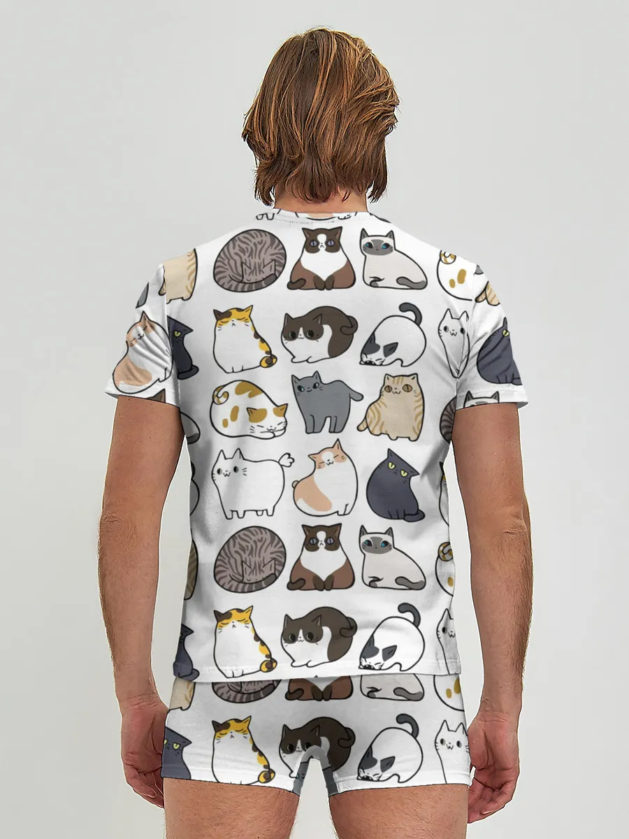 Мужские трусы с футболкой / Котики