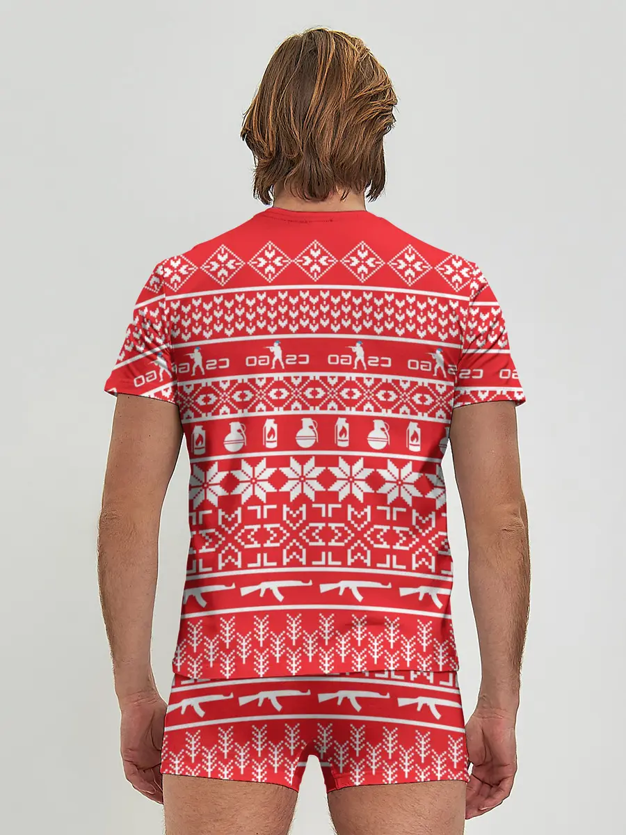 Мужские трусы с футболкой / Новый год #9