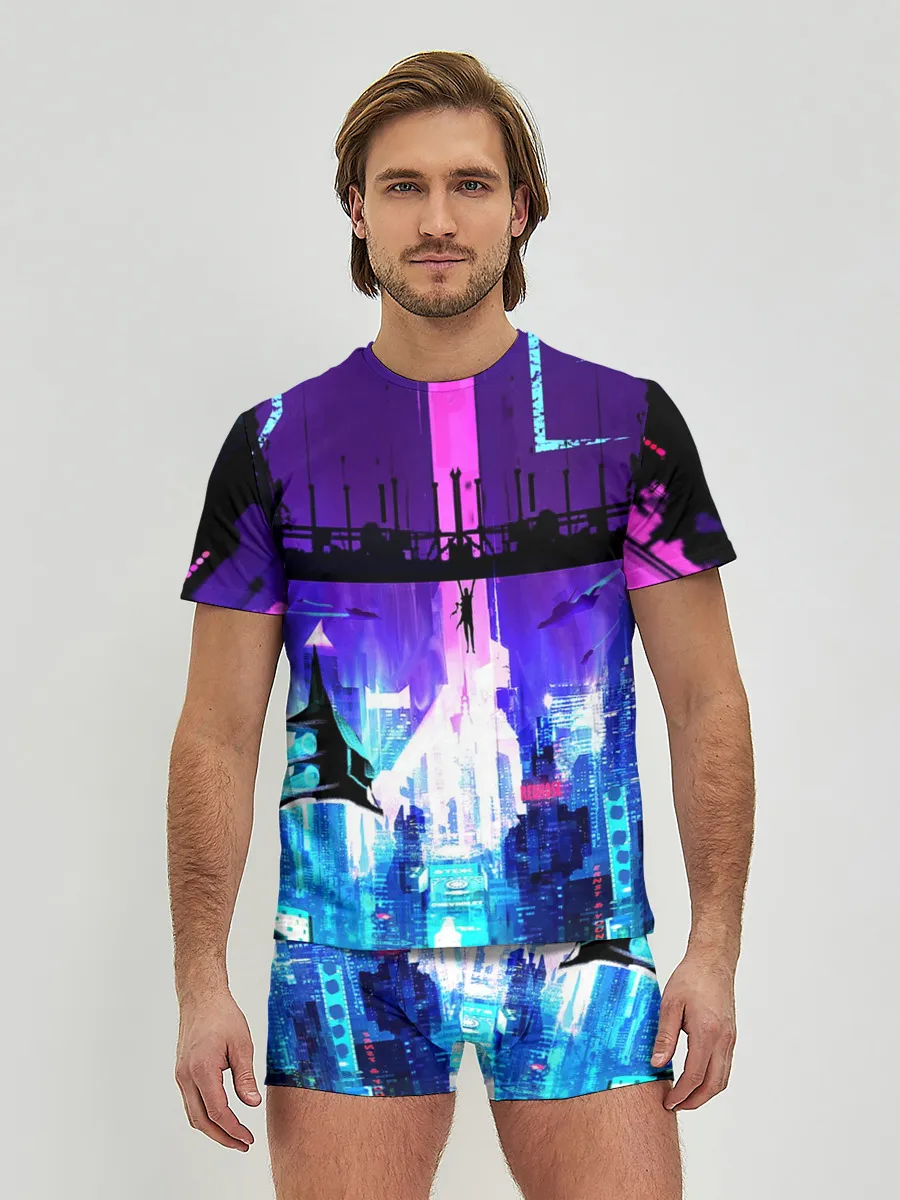Мужские трусы с футболкой / CYBERPUNK