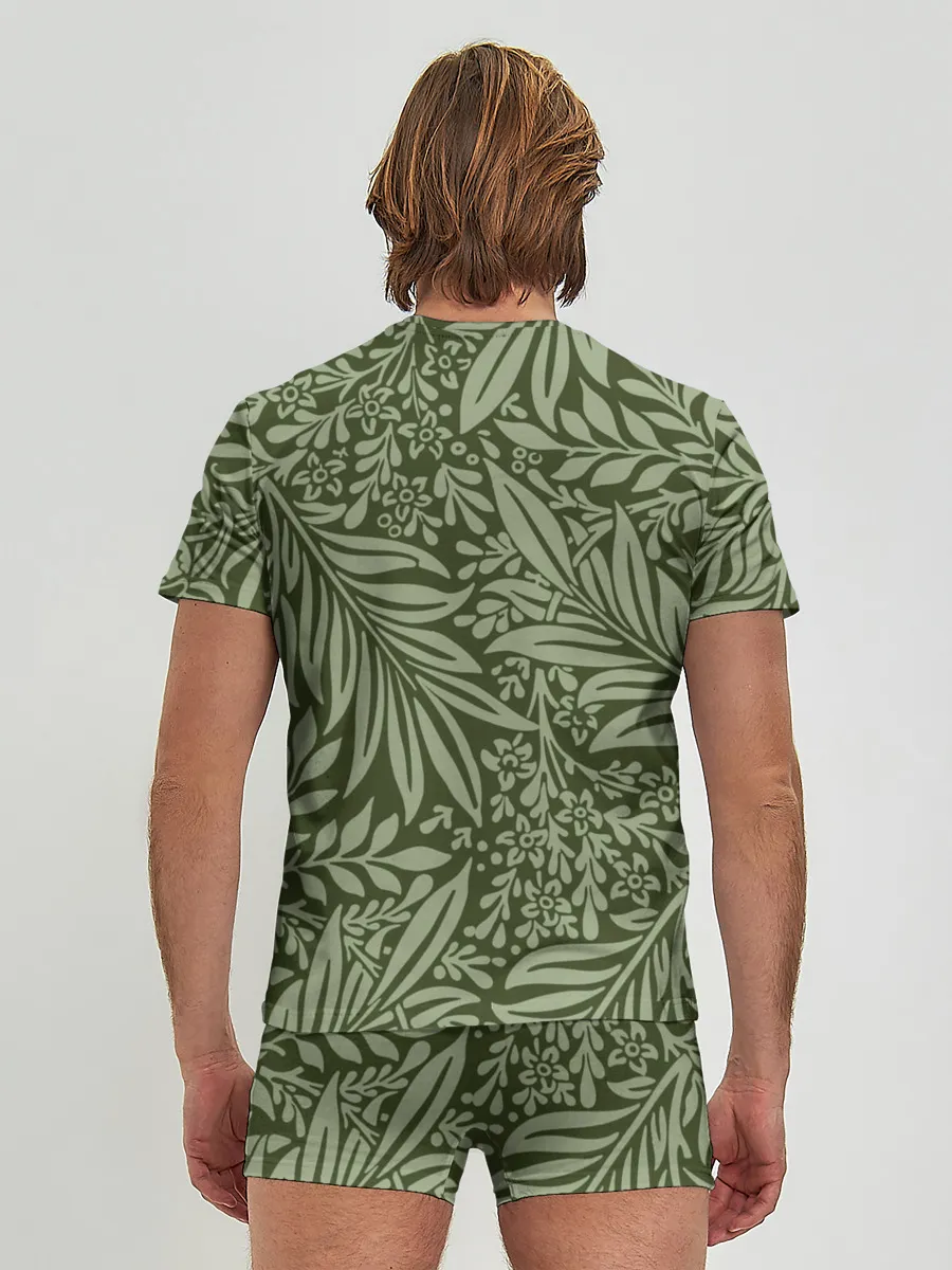 Мужские трусы с футболкой / Flowers Green