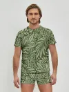 Мужские трусы с футболкой / Flowers Green