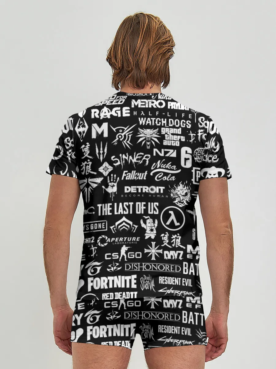 Мужские трусы с футболкой / ЛОГОТИПЫ ИГР