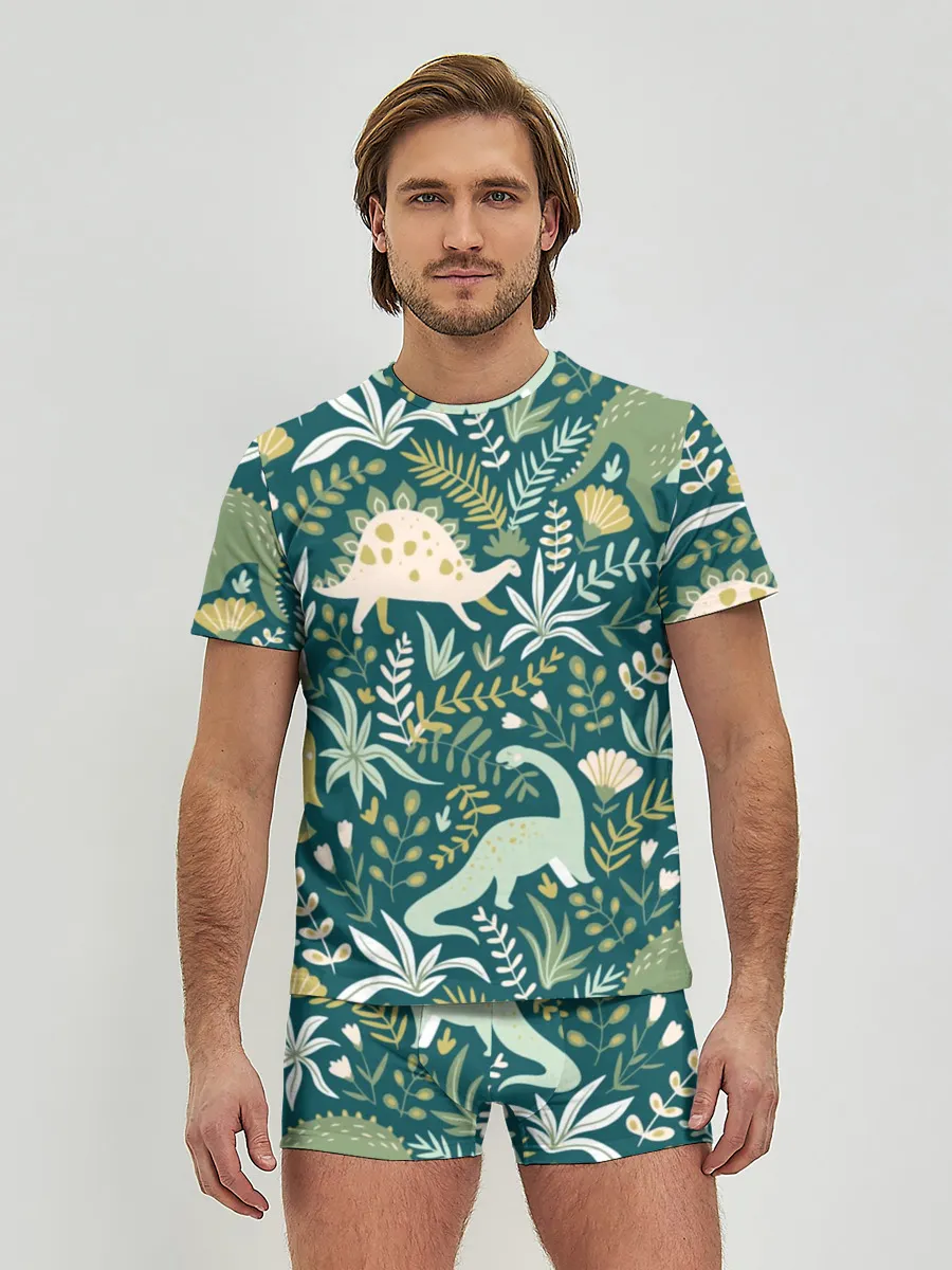 Мужские трусы с футболкой / Динозавры