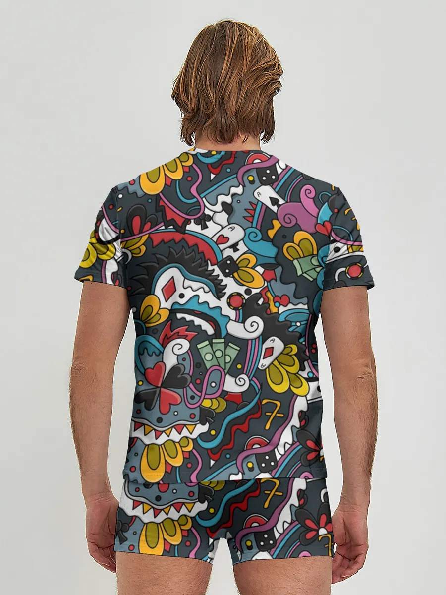 Мужские трусы с футболкой / Покерный коллаж