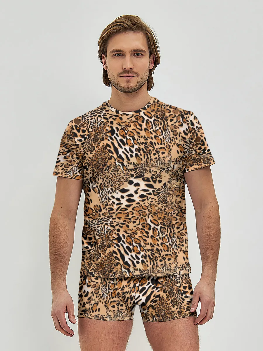 Мужские трусы с футболкой / Леопард