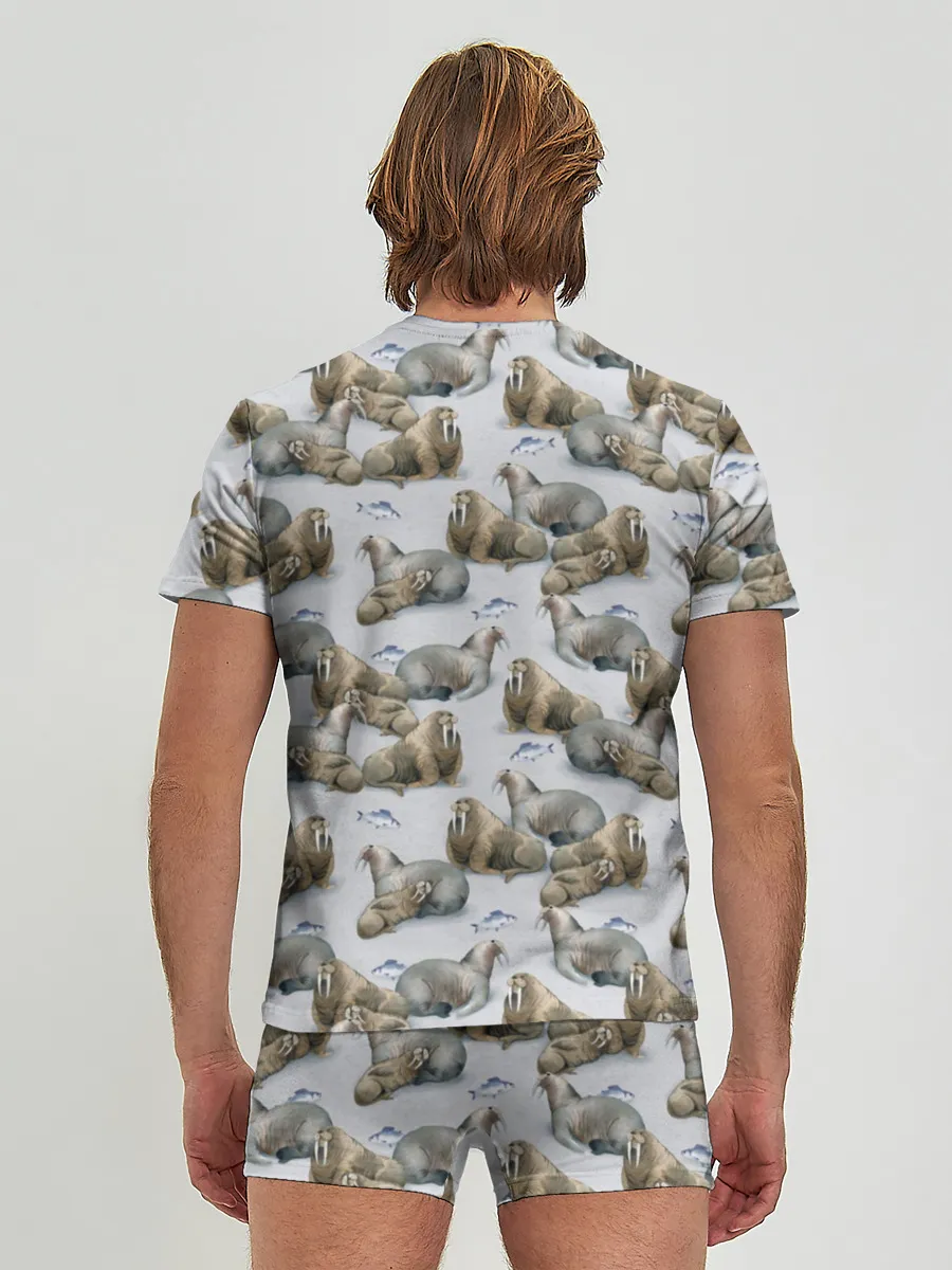 Мужские трусы с футболкой / Моржи