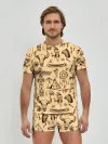 Мужские трусы с футболкой / Индейский паттерн