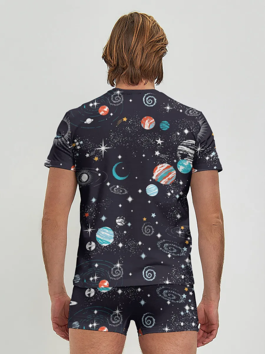 Мужские трусы с футболкой / Космос