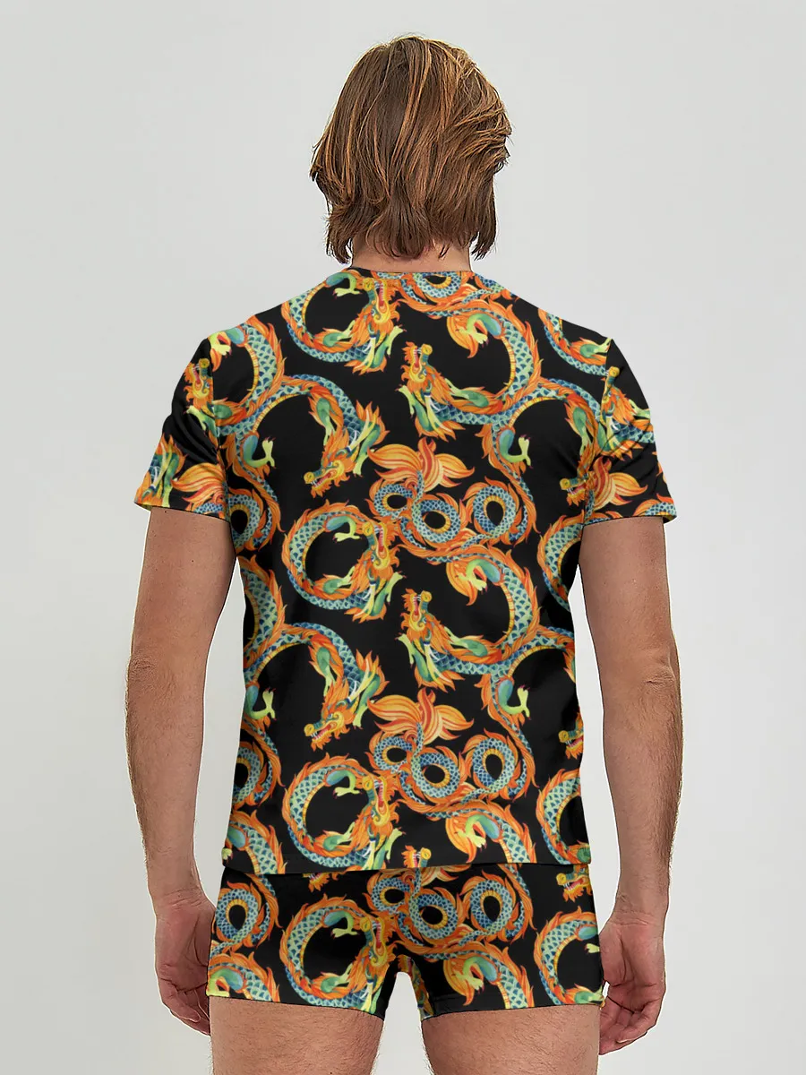 Мужские трусы с футболкой / Драконы