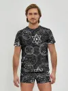 Мужские трусы с футболкой / Мистический узор
