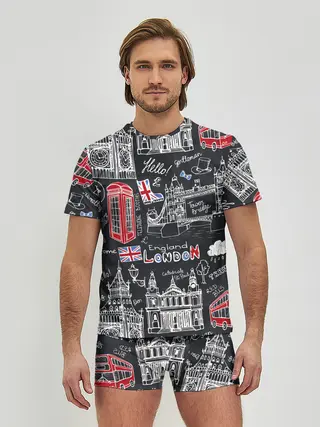 Мужские трусы с футболкой / Лондон