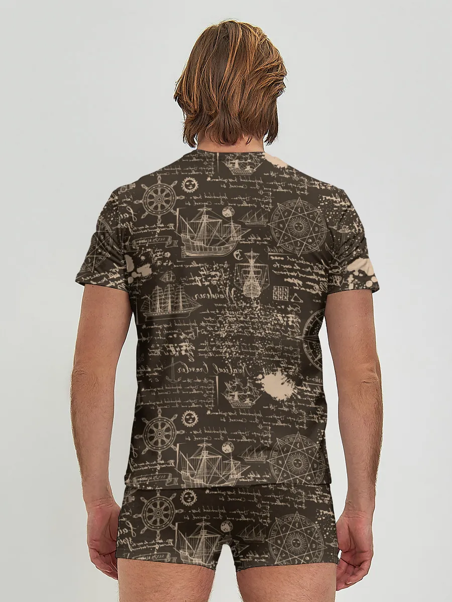 Мужские трусы с футболкой / Старая рукопись путешественник