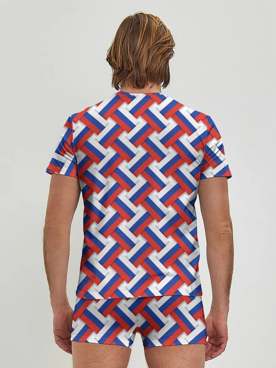 Мужские трусы с футболкой / Российская плетёнка