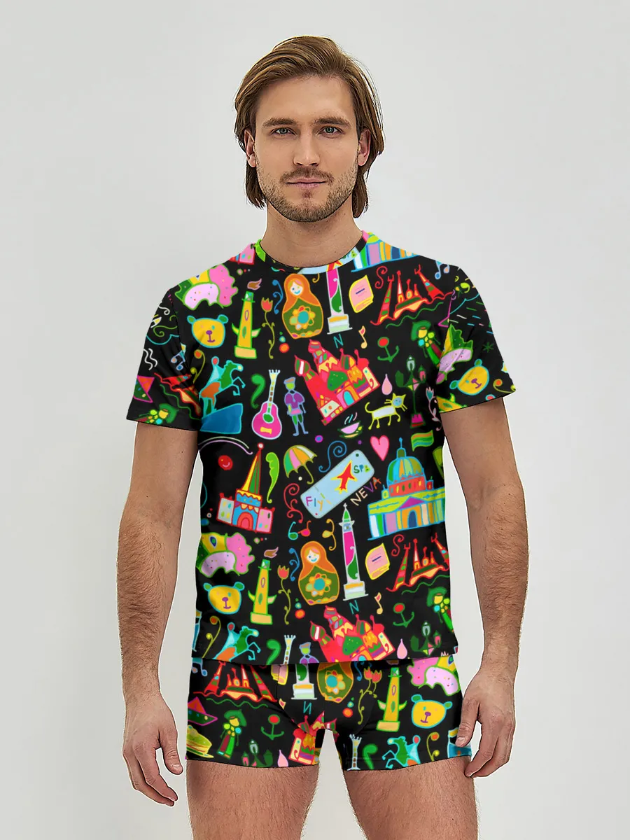 Мужские трусы с футболкой / Travel to Saint Petersburg