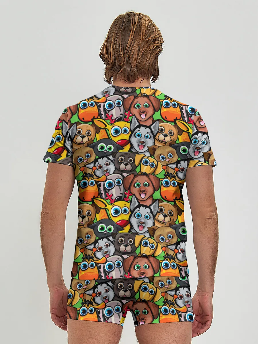 Мужские трусы с футболкой / Веселые собачки
