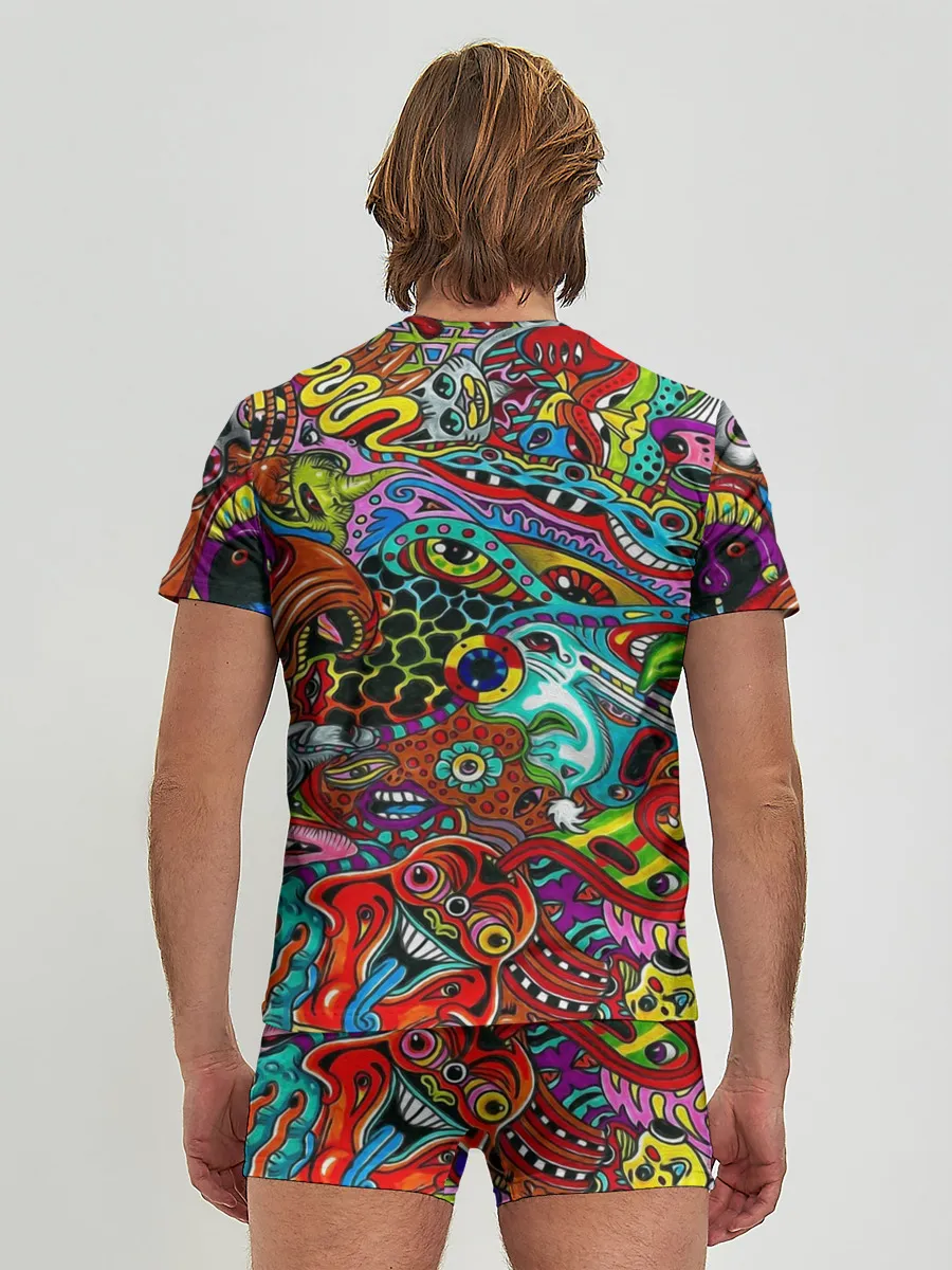 Мужские трусы с футболкой / Психоделика