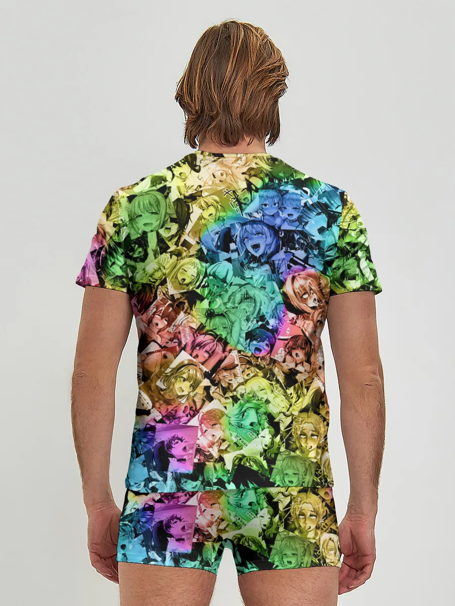 Мужские трусы с футболкой / Радуга ахегао