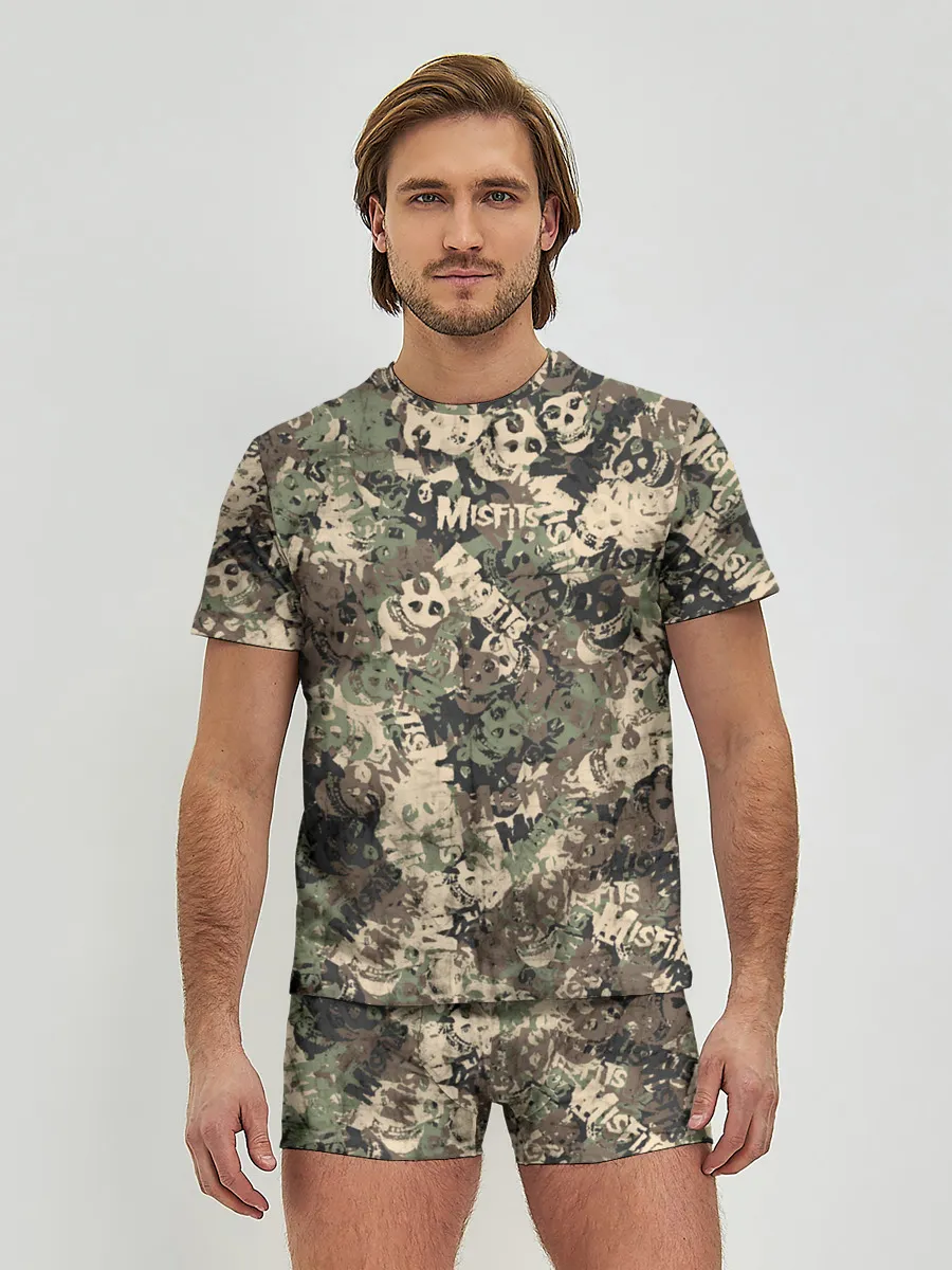 Мужские трусы с футболкой / Misfits камуфляж