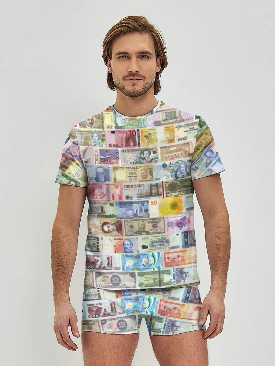 Мужские трусы с футболкой / Деньги мира