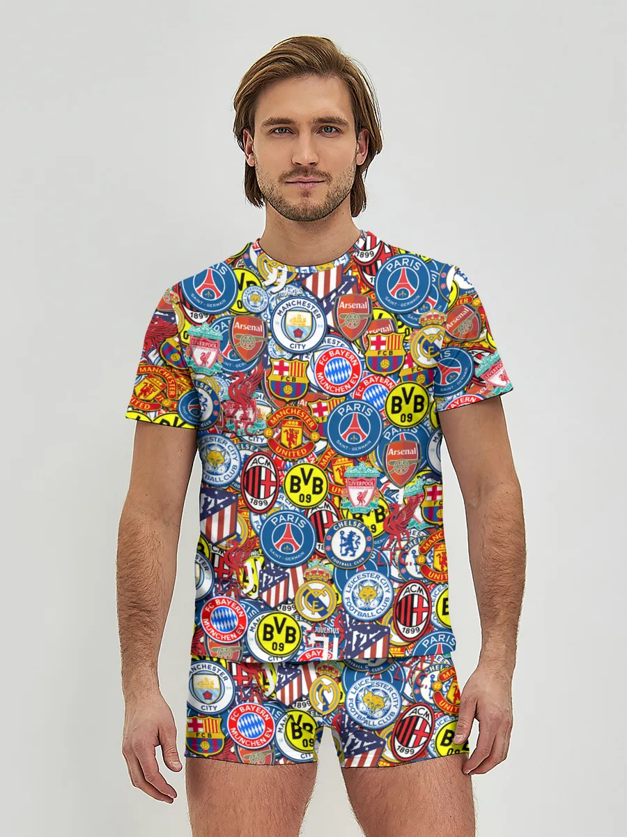 Мужские трусы с футболкой / ЛОГОТИПЫ ФУТБОЛЬНЫХ КОМАНД
