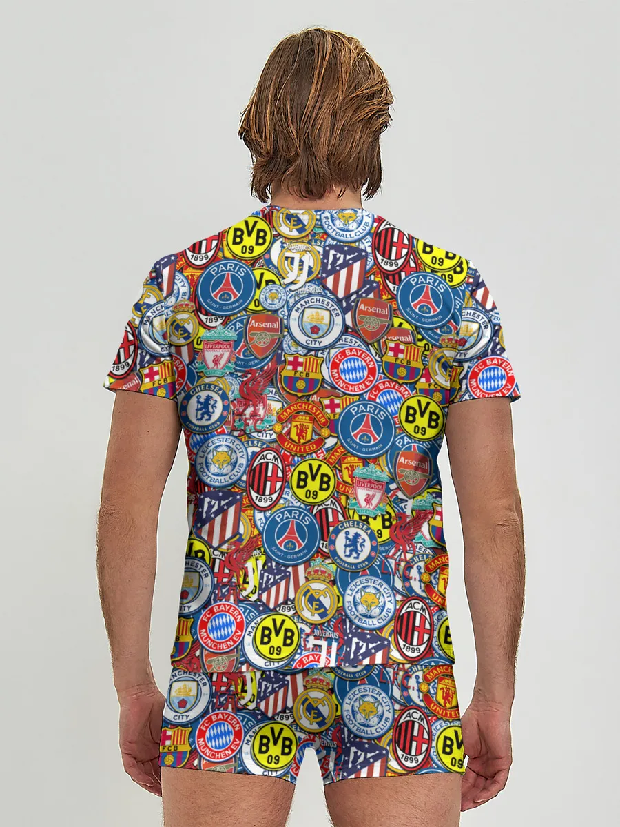 Мужские трусы с футболкой / ЛОГОТИПЫ ФУТБОЛЬНЫХ КОМАНД