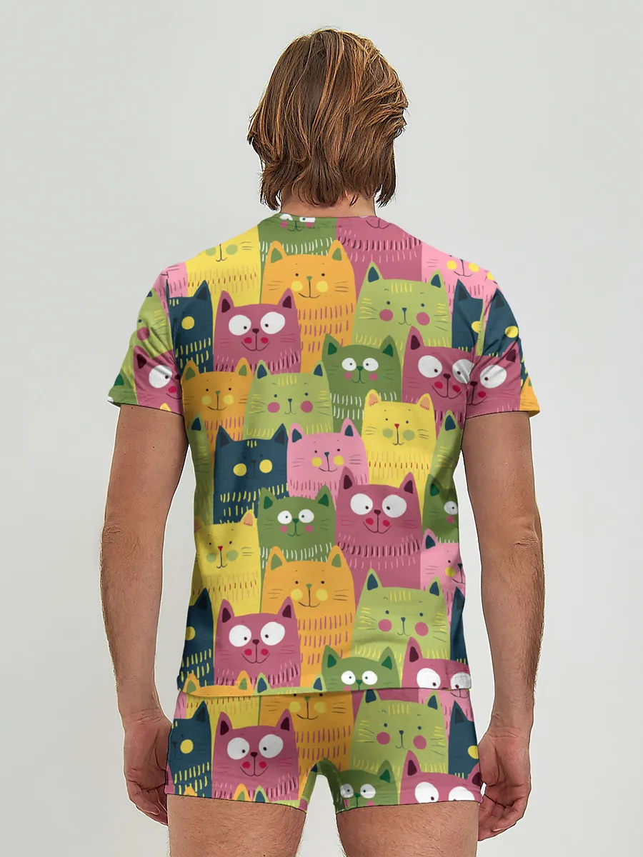Мужские трусы с футболкой / Коты