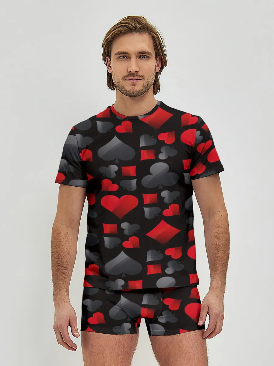 Мужские трусы с футболкой / Card suits