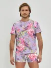 Мужские трусы с футболкой / Лилии и розы
