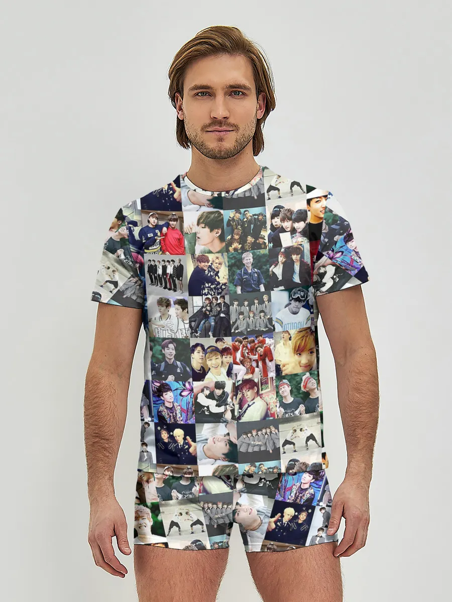 Мужские трусы с футболкой / BTS Collage