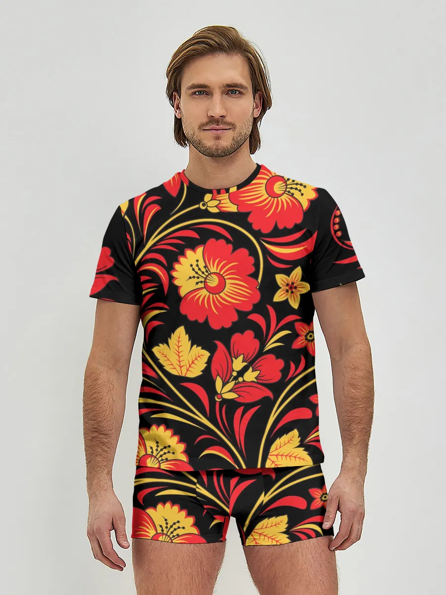 Мужские трусы с футболкой / Хохлома