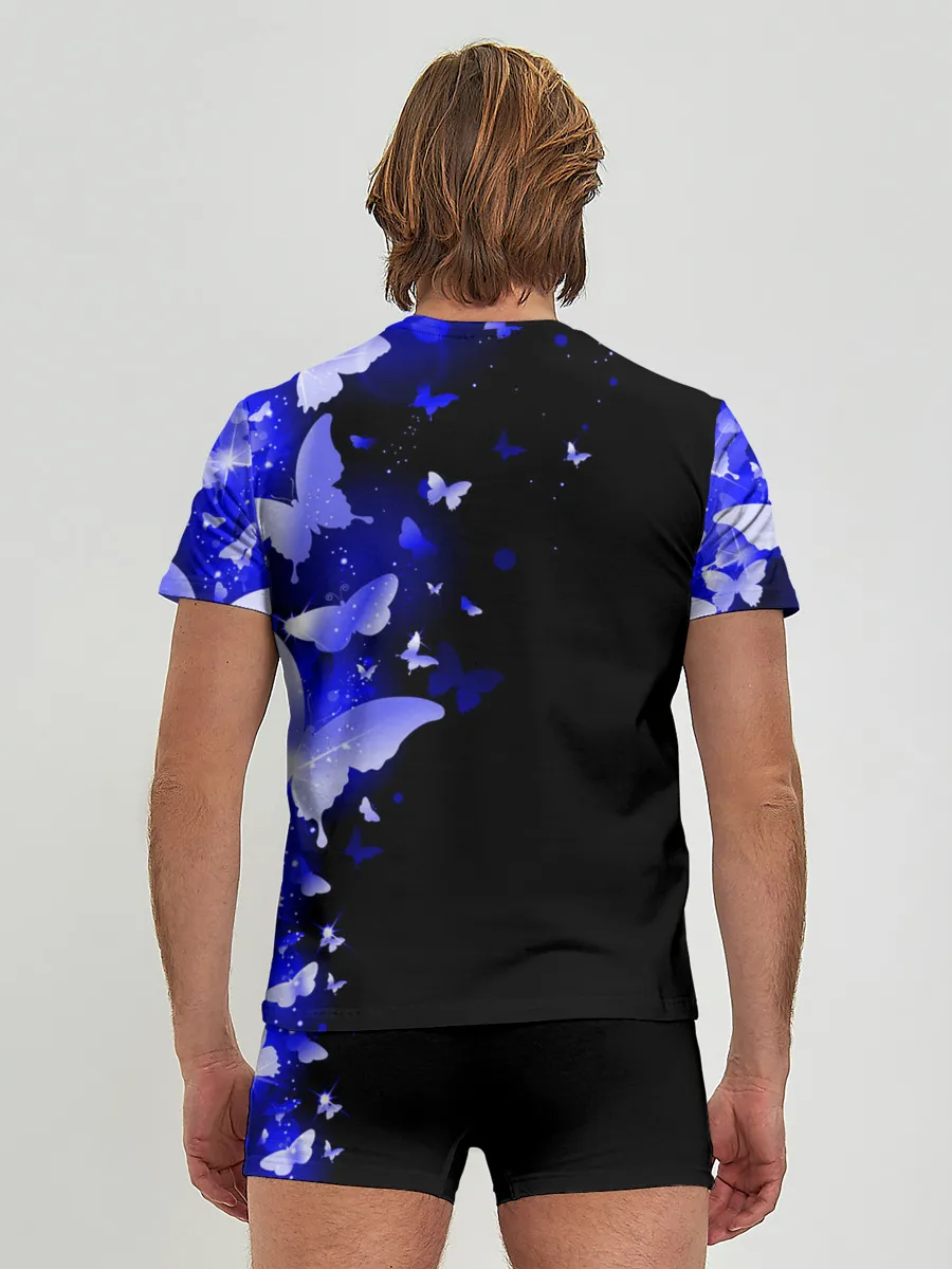 Мужские трусы с футболкой / СИНИЕ БАБОЧКИ