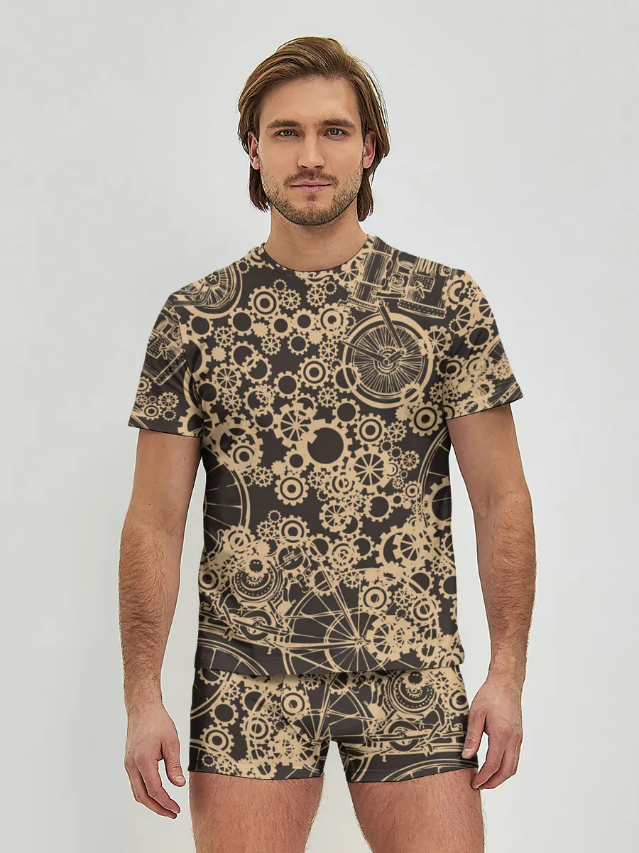Мужские трусы с футболкой / Ретро велосипеды