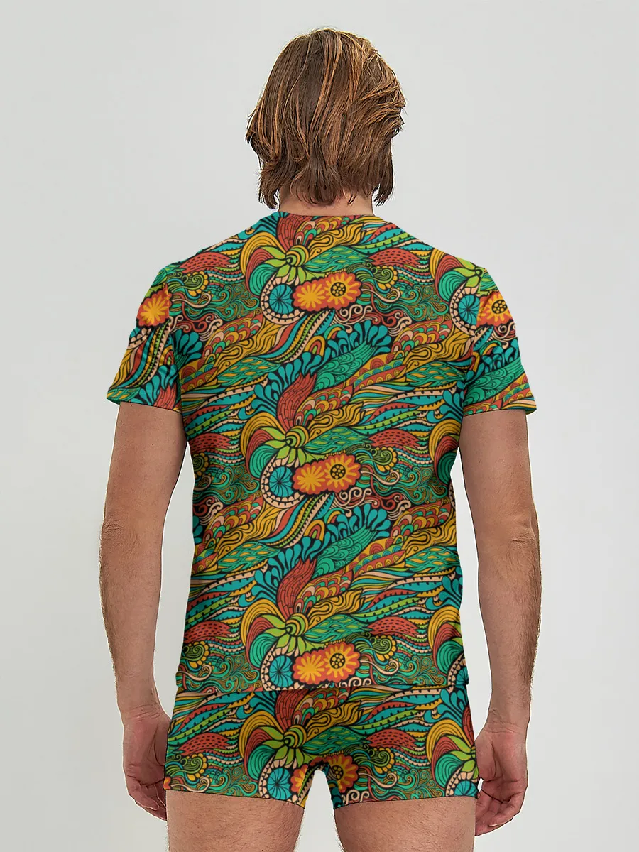 Мужские трусы с футболкой / Floral Ornament