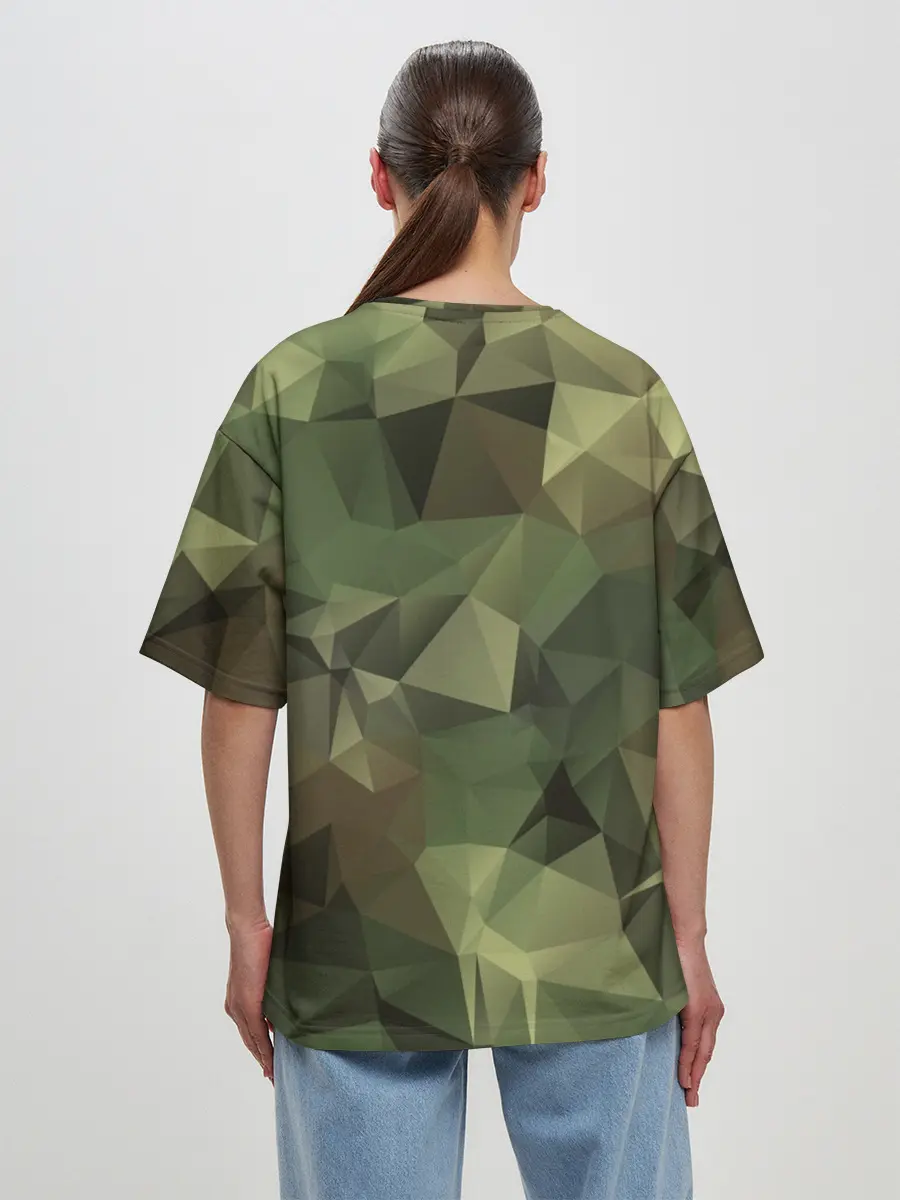 Женская футболка оверсайз / Камуфляж