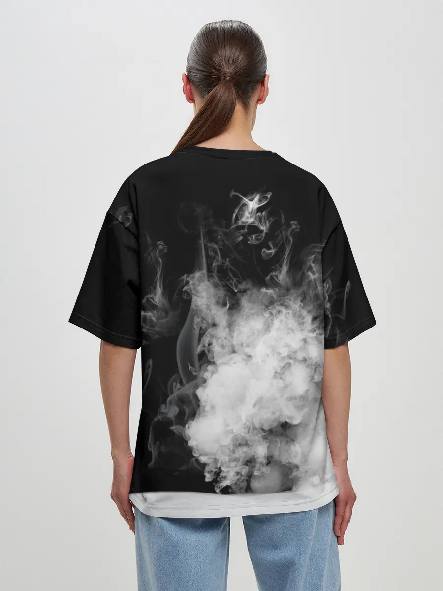 Женская футболка оверсайз / Skull