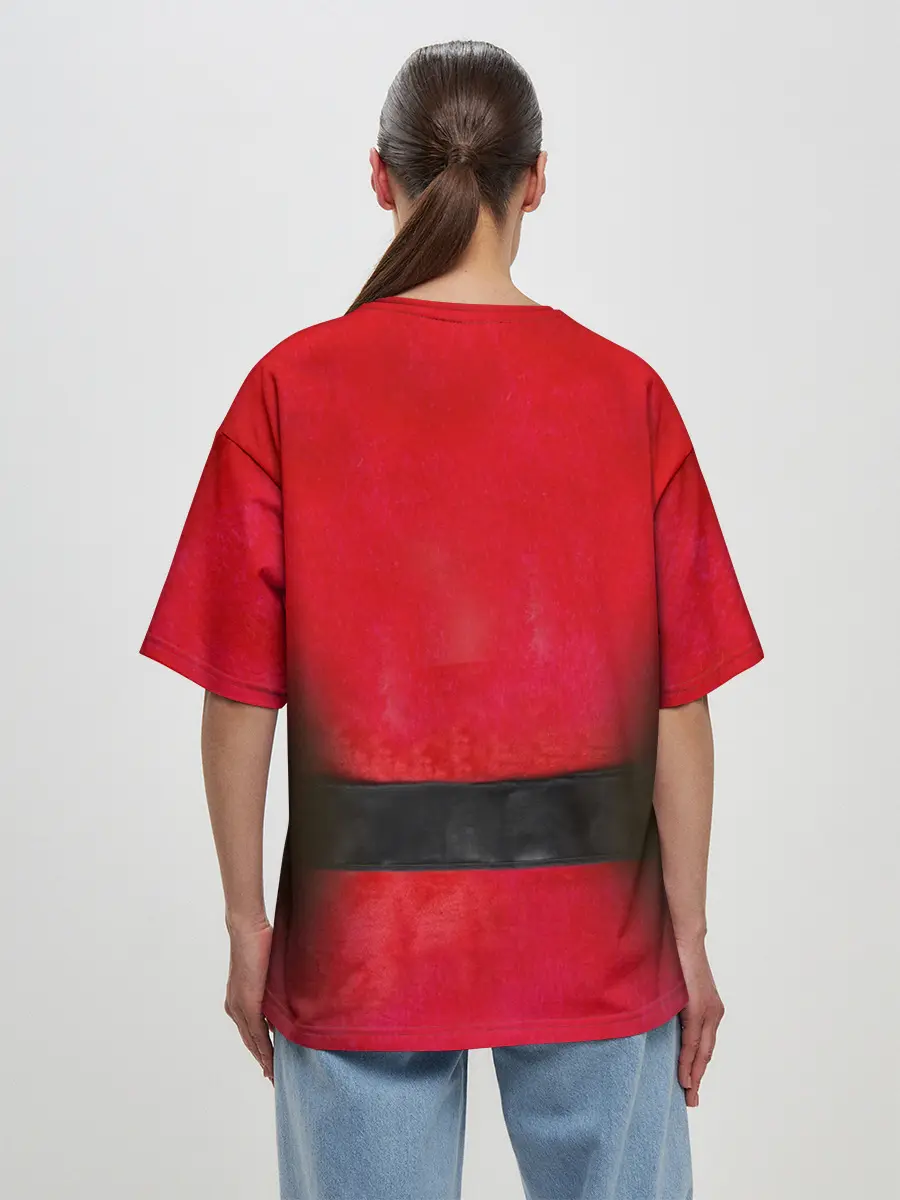 Женская футболка оверсайз / Дед мороз