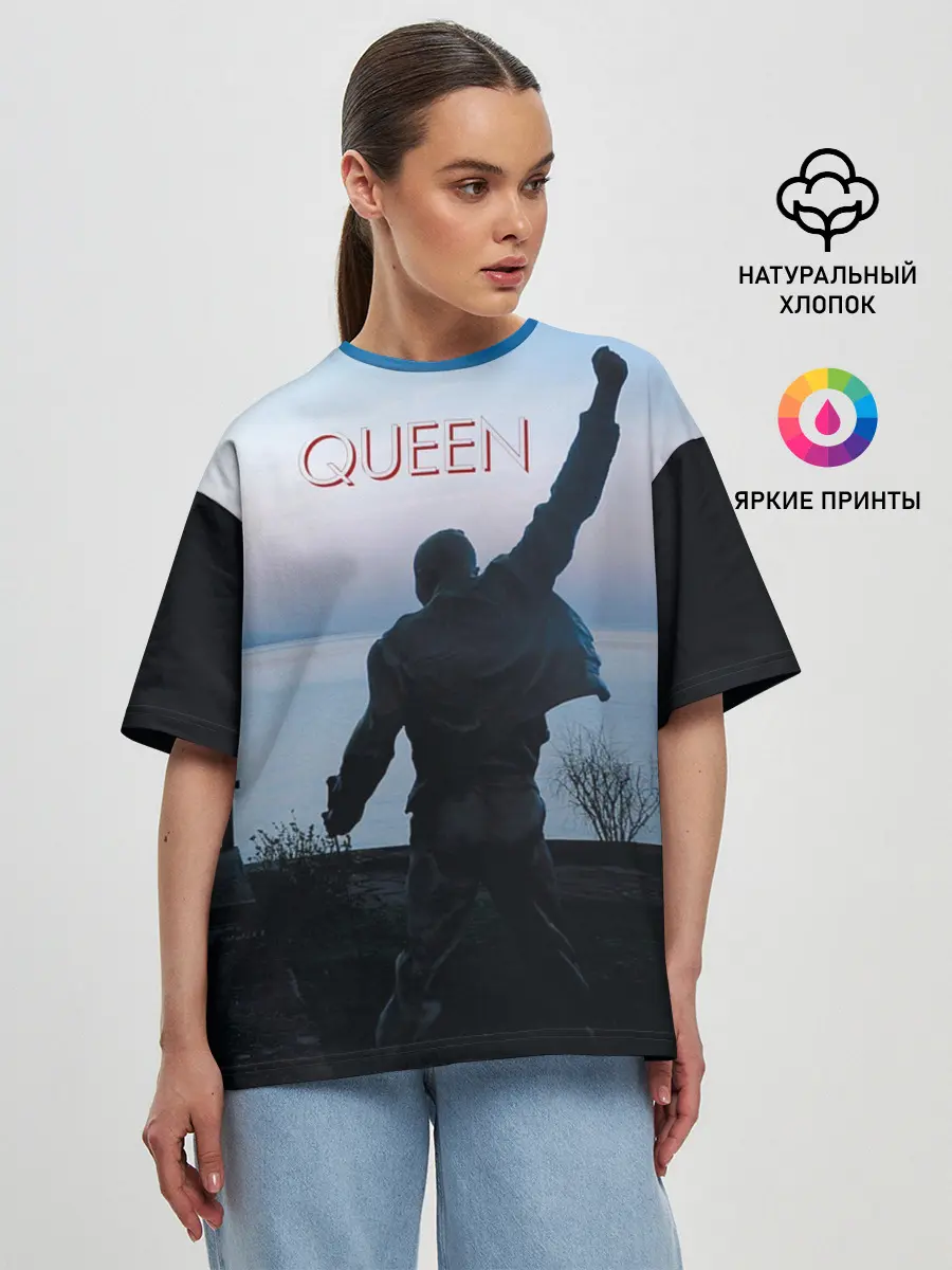 Женская футболка оверсайз / Queen