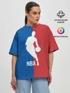 Женская футболка оверсайз / Эмблема NBA