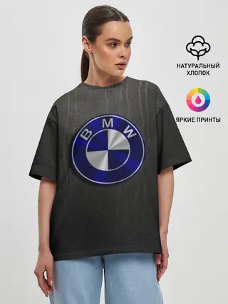 Женская футболка оверсайз / bmw